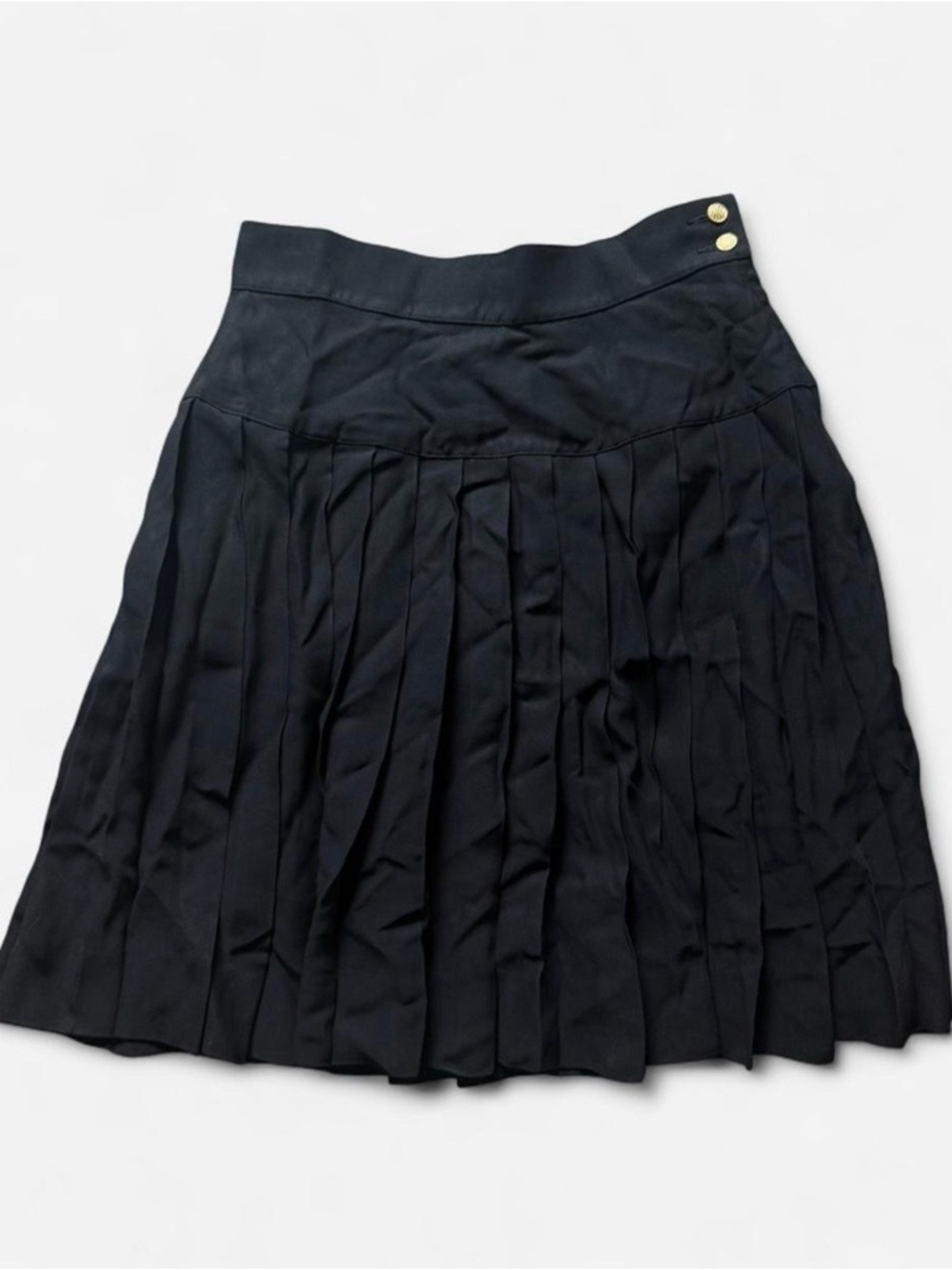 Vintage Chanel pleated skirt with gold buttons